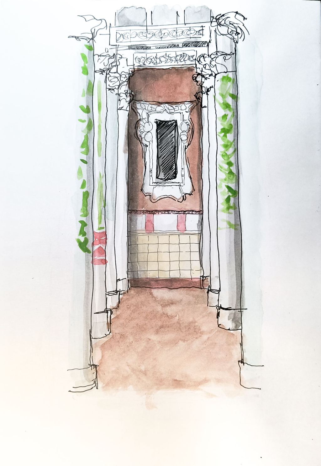 Palau de la Música Catalana, the balcony. Barcelona, Spain.