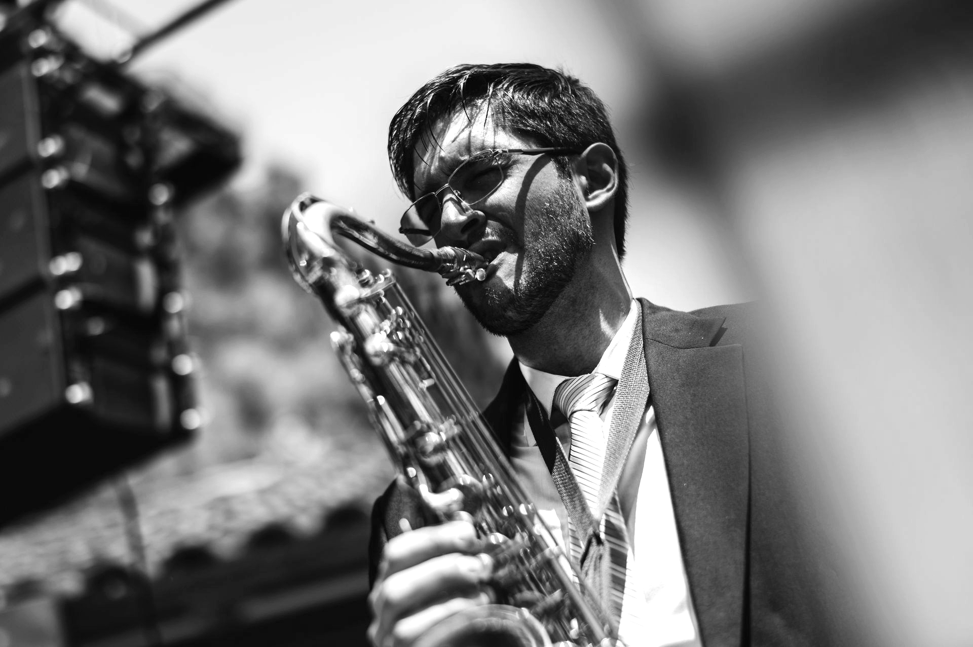 Franco Giardino playing saxophone, Santa Fe, Argentina